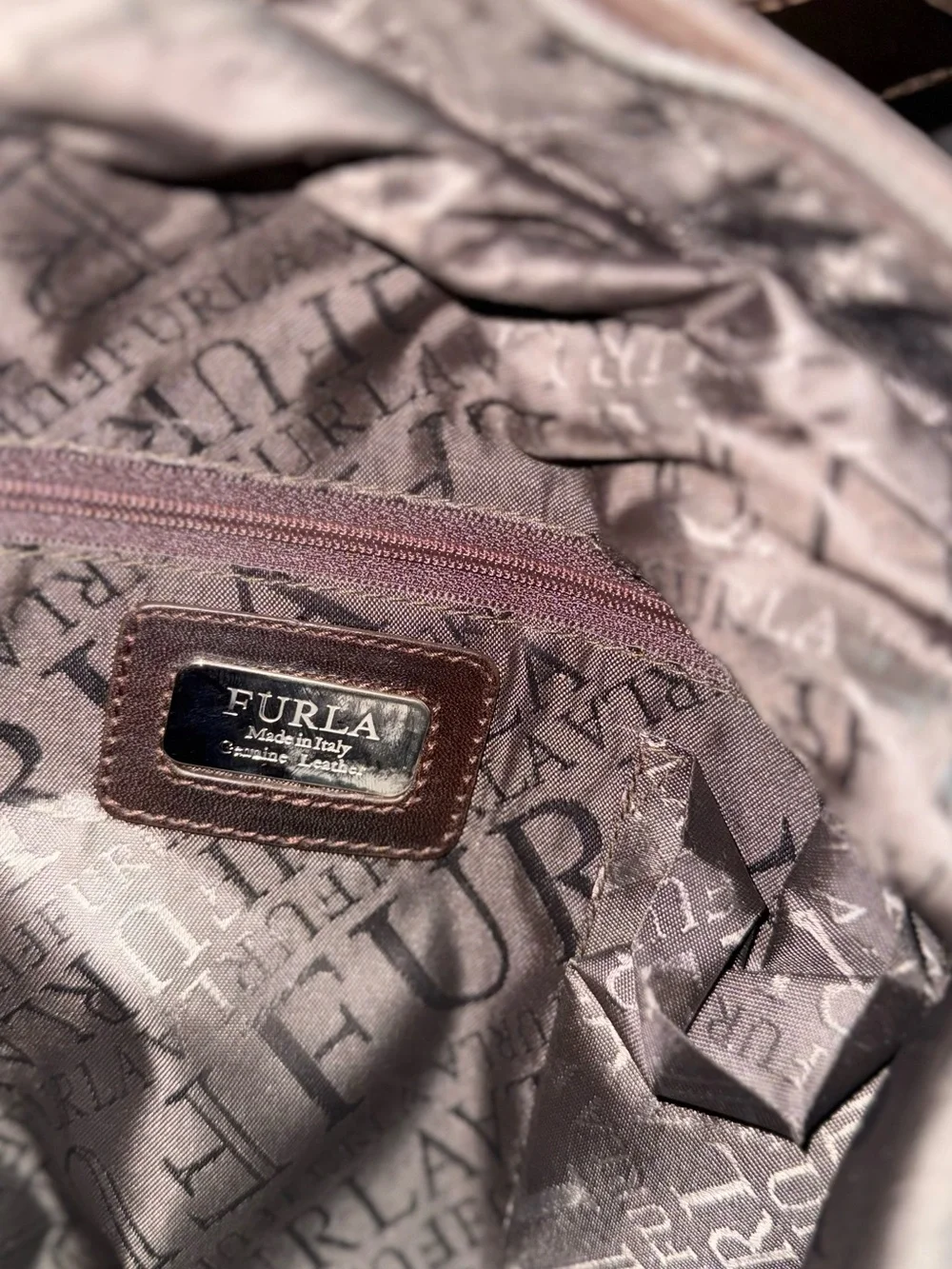 Brown Furla Hobo Bag Vintage